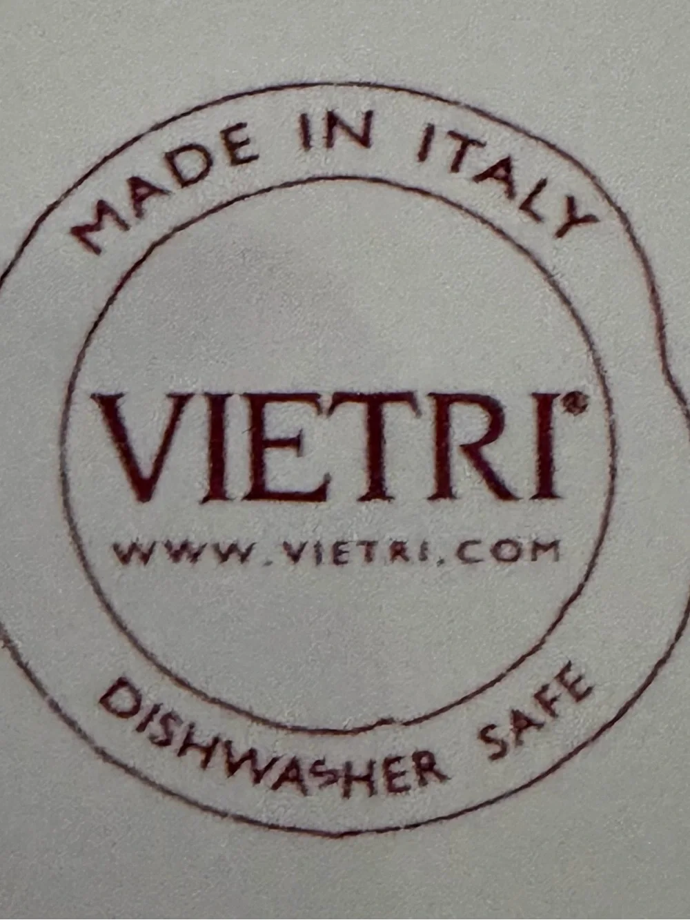 Vietri Ceramic Wine Chiller Vietri  Mark in Deep Maroon